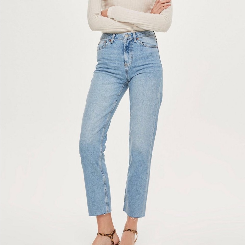 Topshop Bleach Straight Jeans